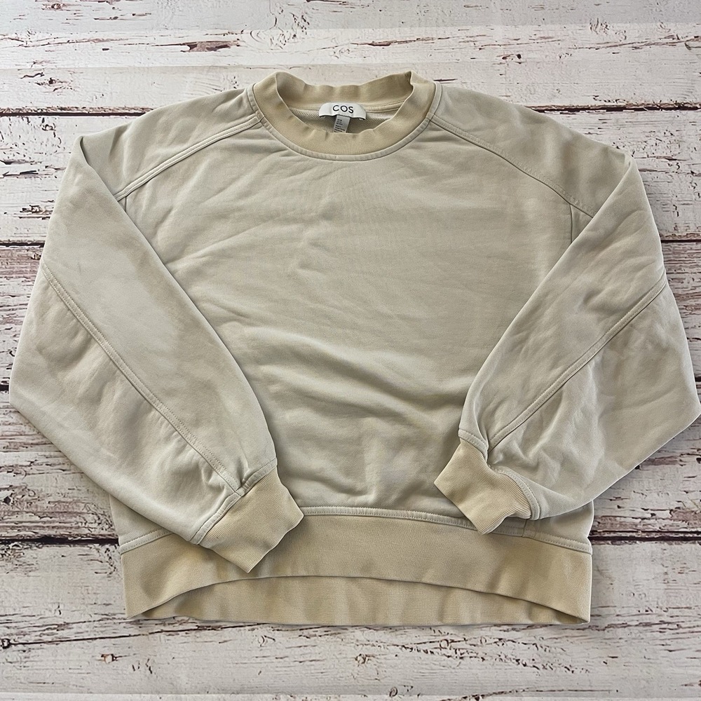 COS Jumper Sweater‎ Womens Beige Sweatshirt Crew Long Sleeve Pullover XS
